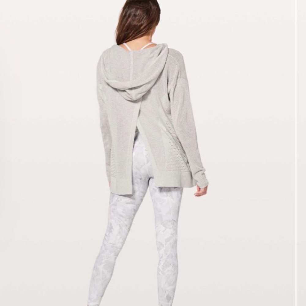 Lululemon Still Movement Wrap Cardigan Light Grey